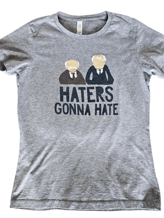 Next Level Apparel Tops - Next Level 'Haters Gonna Hate' Women's T-Shirt, Gray, Size M